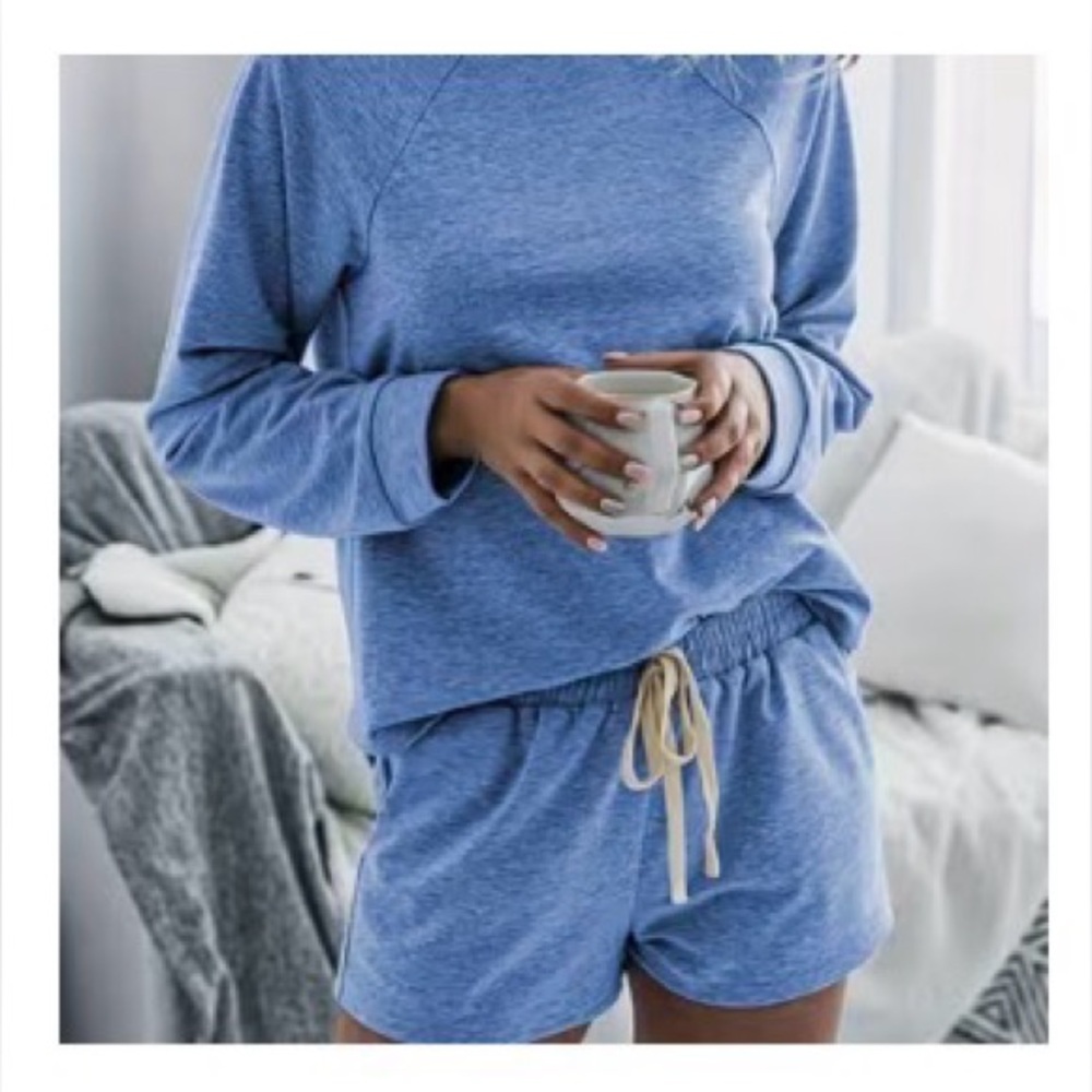 Women's Marled Blue Lounge Set